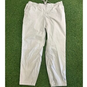 Style & Co Tan Khaki Drawstring Elastic Waist Straight Leg Pants Mens Large